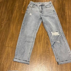 high waisted boyfriend jeans